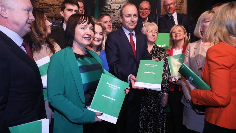 Micheál Martin published Fianna Fáil's manifesto in Smock Alley Theatre (Photo RollingNews.ie)