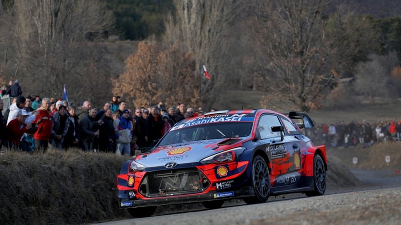 Ott Tanak and Martin Jarveoja in their Hyundai i20 Coupe WRC
