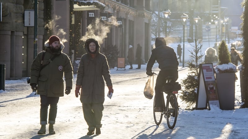Overnight temperatures in Finland can be as low as -20C