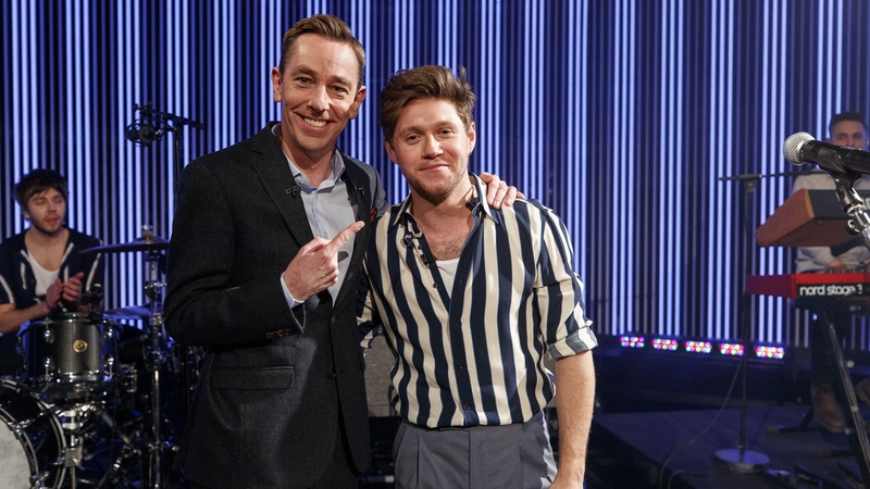 Niall Horan is welcomed by Ryan Tubridy to Friday's Late Late Show Late Late photos: Andres Poveda