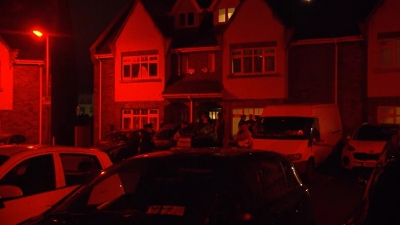 Gardaí are at the scene in Newcastle village