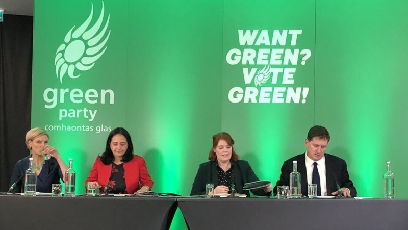 Members of the Green Party at the launch of their General Election manifesto