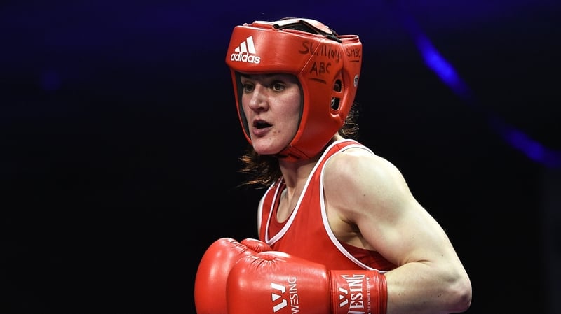 Kellie Harrington is in action on St Patrick's Day