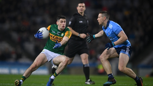 Paul Geaney of Kerry and Dublin's John Small