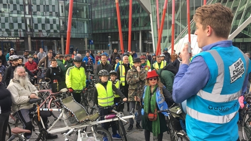 The protest cycle began and finished in Grand Canal Square