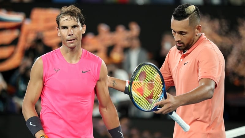 Rafael Nadal won two tiebreaks in the match