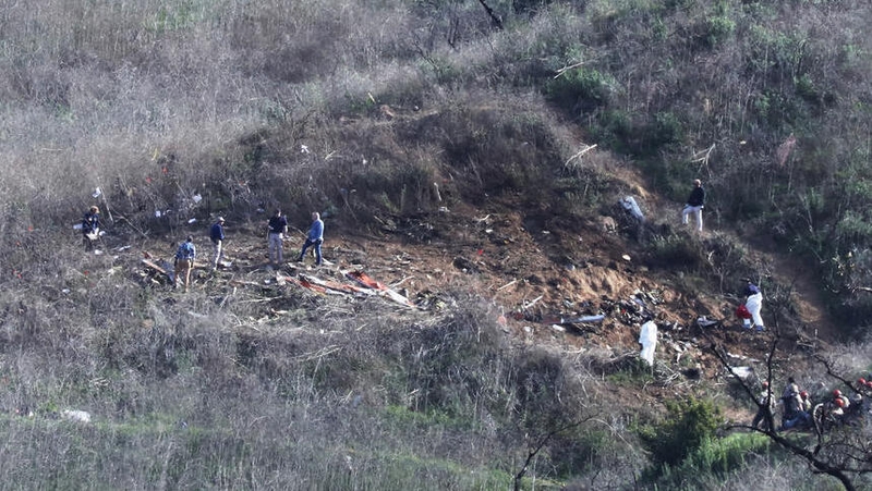 National Transportation Safety Board team at scene of Kobe Bryant helicopter crash