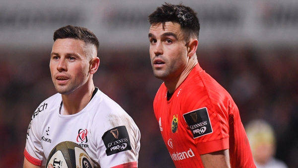 John Cooney (L) and Conor Murray are battling for the Ireland scrum-half position