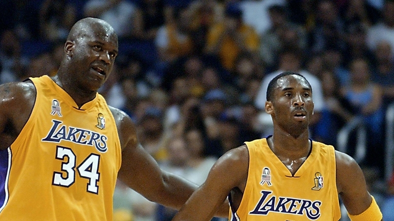 O'Neal and Bryant helped the Lakers win three straight championships from 2000 to 2002