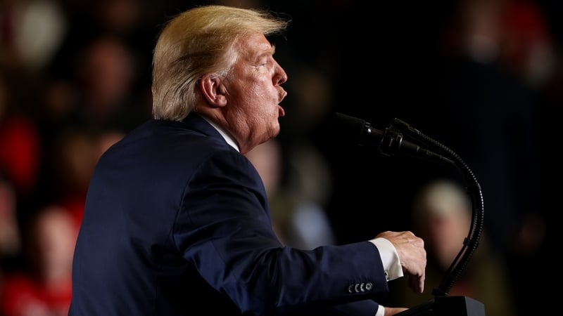 Donald Trump during a 'Keep America Great Rally' in New Jersey