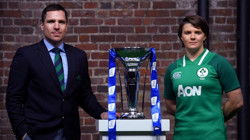 Ireland head coach Adam Griggs and captain Ciara Griffin