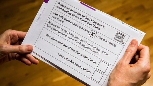 The question put to the British people on 23 June 2016