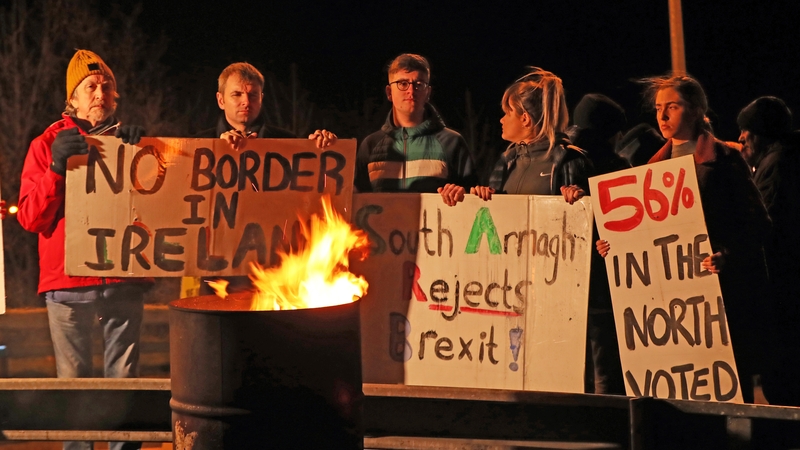 Hundreds of anti-Brexit campaigners are taking part in the protest