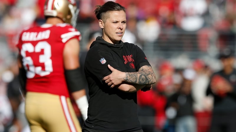 San Francisco 49ers offensive assistant coach Katie Sowers