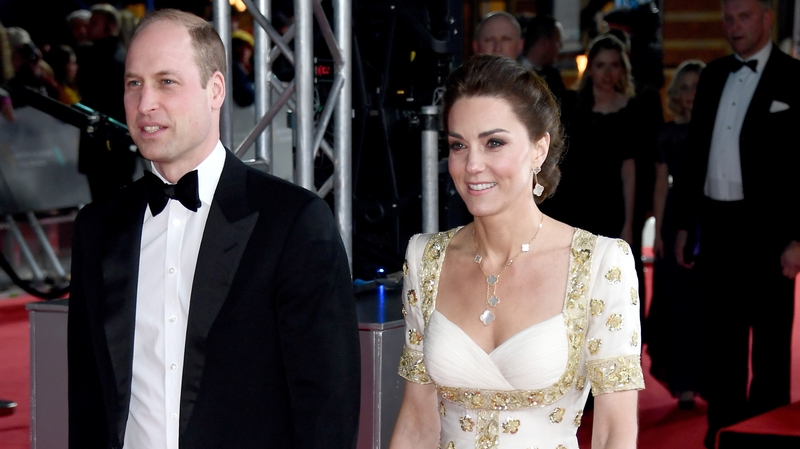Kate Middleton arrives to the Baftas. Photo: Getty