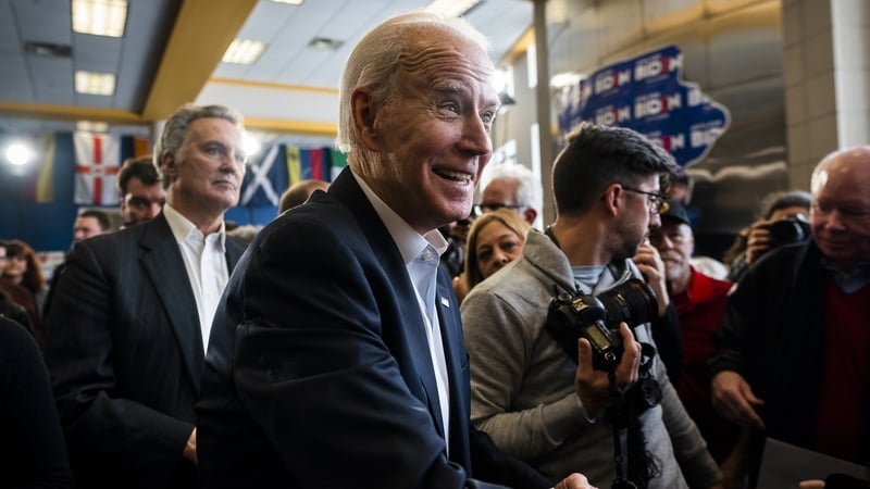 Joe Biden meeting supporters in Iowa