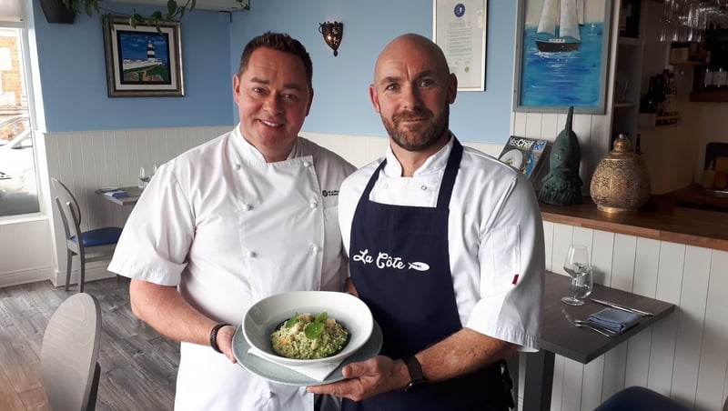 Neven with Paul Hynes of La Côte.