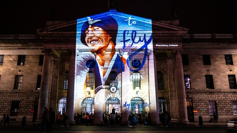 Lady Mary Heath by Lauren O' Neill illuminating the GPO