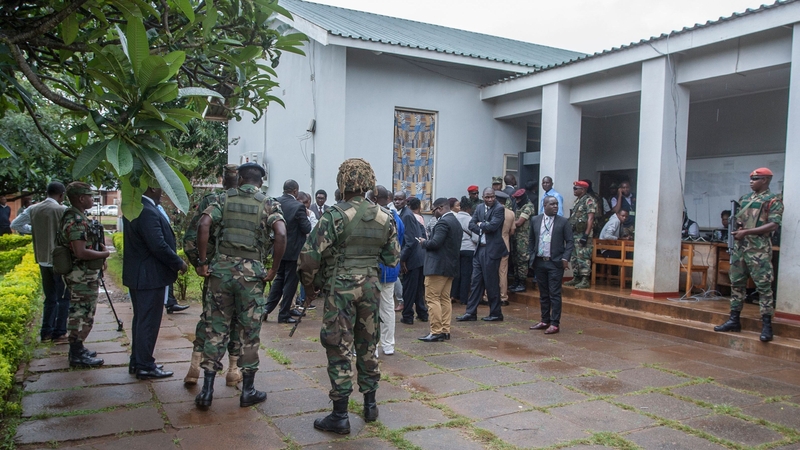 There was a heavy military presence outside the court ahead of the judgment