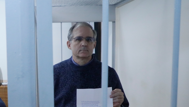 Paul Whelan pictured during a hearing in Moscow in October 2019