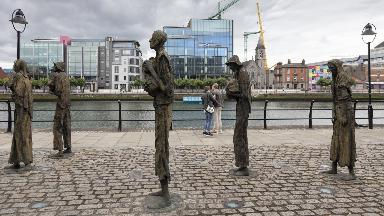 The 1997 Famine memorial on Custom House Quay