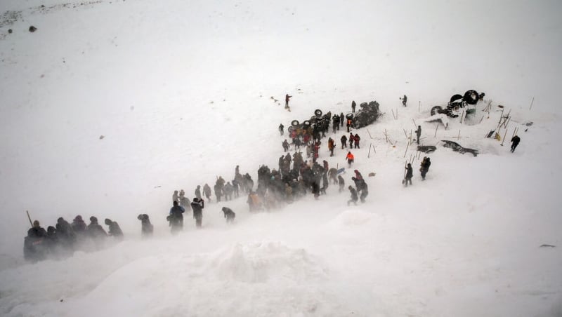 Search and rescue work continues at the site in the Bahcesaray district of Turkey's eastern Van province