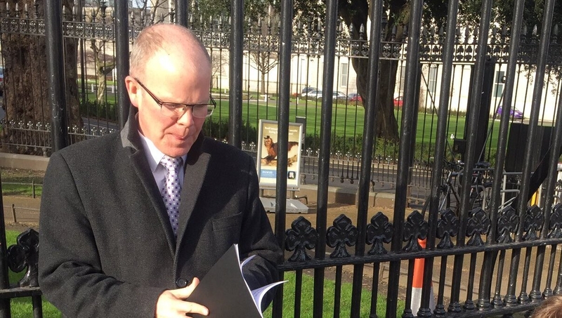 Peadar Tóibín, Aontú leader, perusing the party's childcare policy document