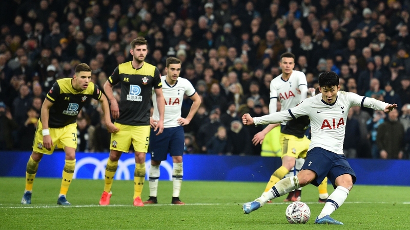 Son Heung Min netted Spurs' winner from the spot