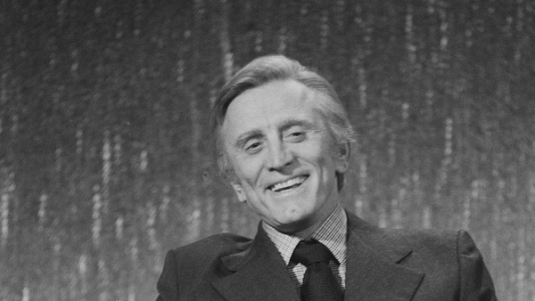 Actor Kirk Douglas on the set of the BBC television chat show Parkinson in 1979