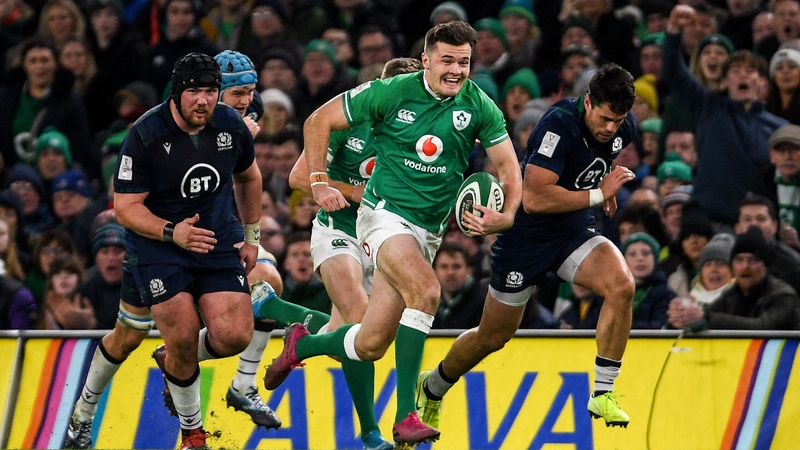 Jacob Stockdale made his Ireland debut in 2017