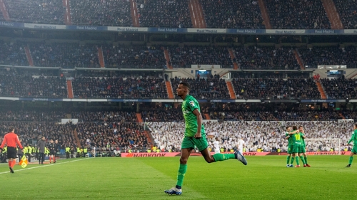 Real Sociedad's Alexsandar Isak struck two times in as many minutes at the Bernabeu