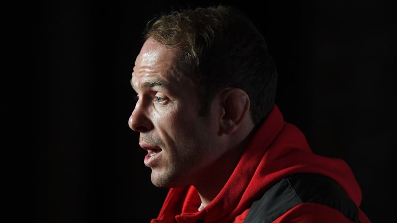 Wales captain Alun Wyn Jones speaks during the Guinness Six Nations Launch