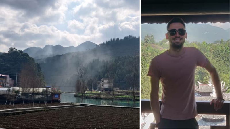 Conor O'Neill is currently at his girlfriend's home village in Xuan'en