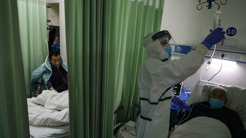 A nurse works in the isolation ward for 2019-nCoV patients in a hospital in Wuhan, Hubei province, China