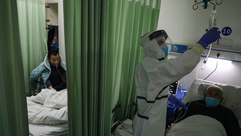 A nurse works in the isolation ward for 2019-nCoV patients in a hospital in Wuhan, Hubei province, China