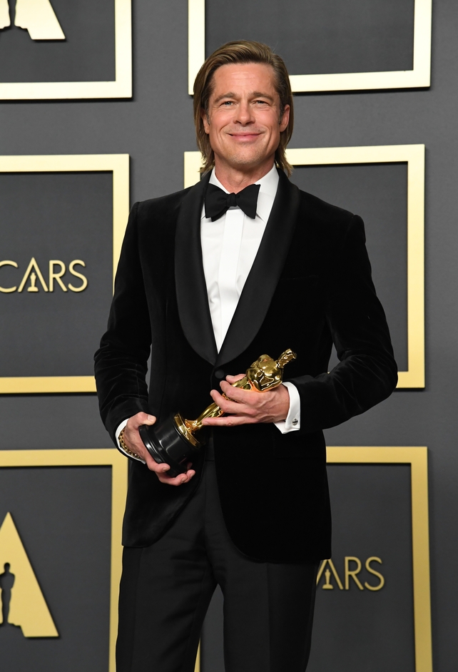 Brad Pitt, winner of the Actor in a Supporting Role award for Once Upon a Time…in Hollywood