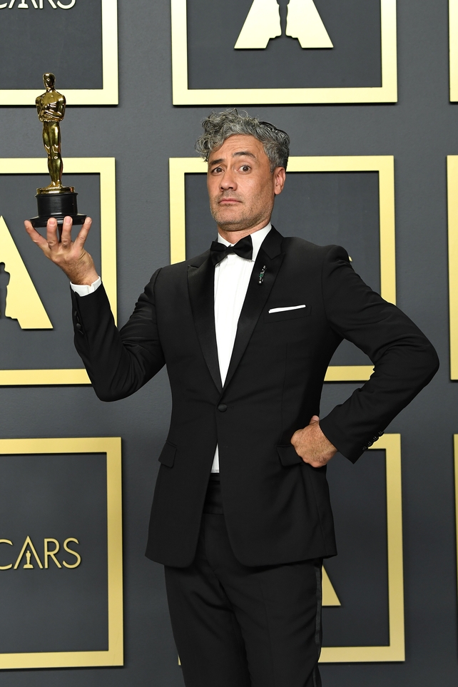 Writer-director Taika Waititi, winner of the Adapted Screenplay award for Jojo Rabbit