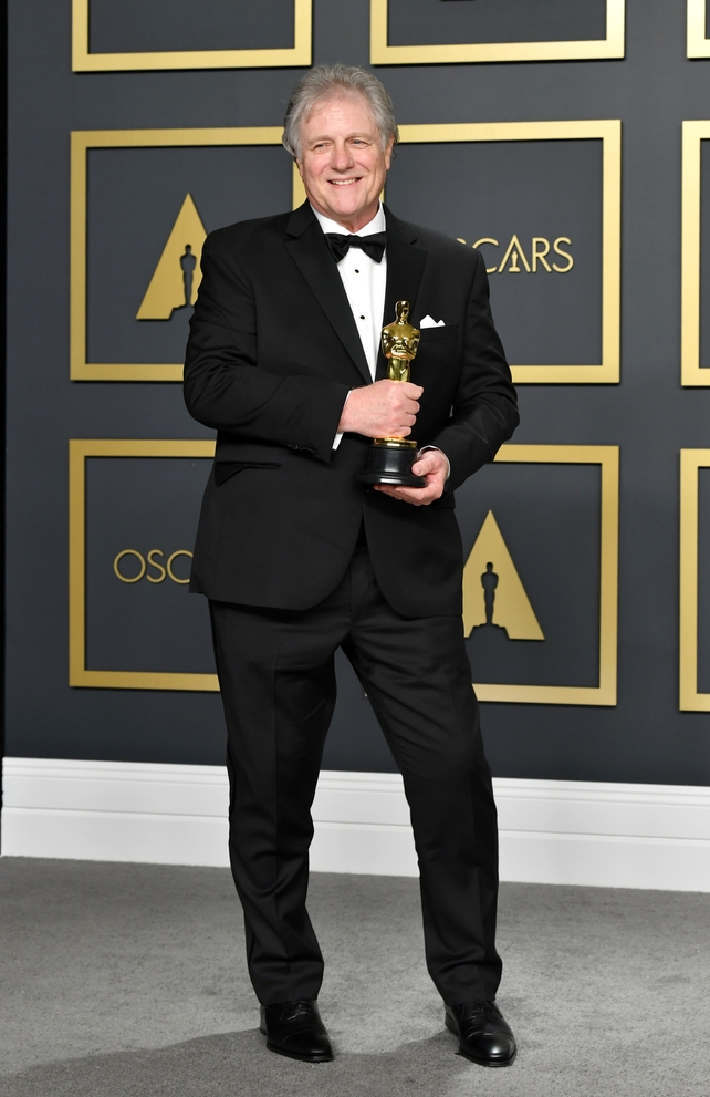 Sound engineer Donald Sylvester, winner of the Sound Editing award for Ford v Ferrari