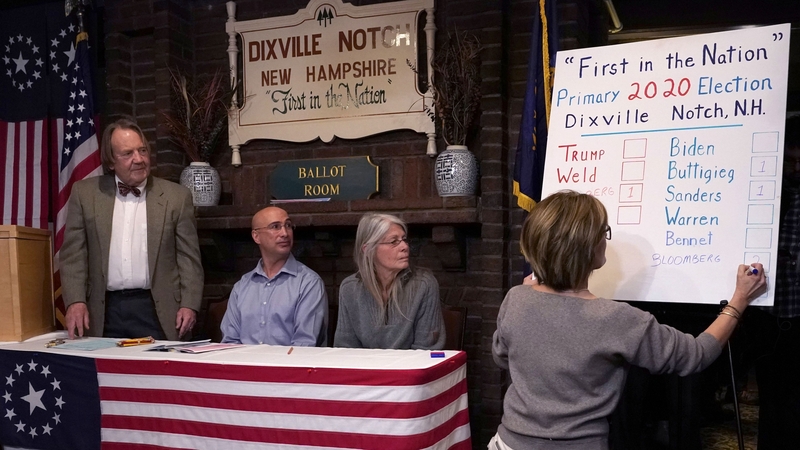 Dixville Notch traditionally votes at one minute after midnight to start the primary