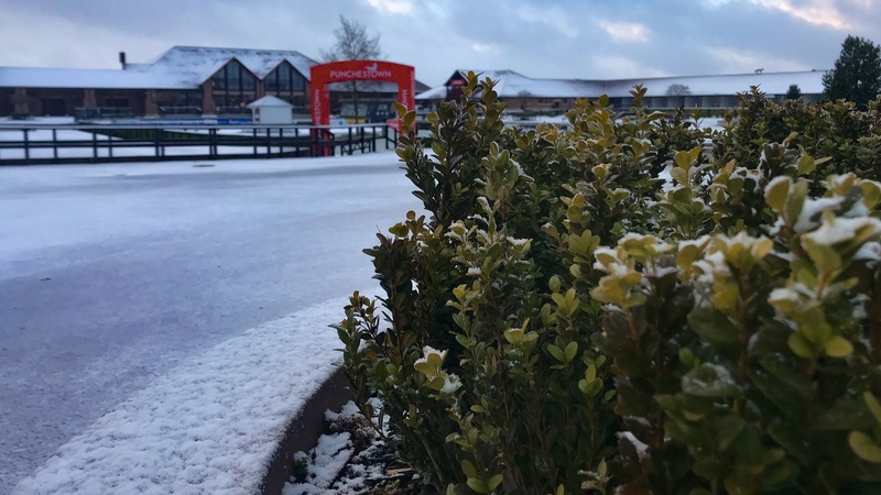Punchestown Racecourse tweeted out an image of the wintry looking Kildare venue on Tuesday morning