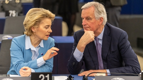 Ursula von der Leyen and Michel Barnier