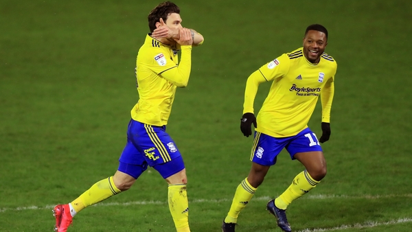 Birmingham City's Scott Hogan celebrates