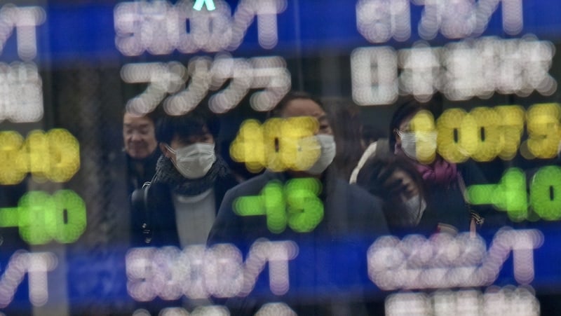 Japan's gross domestic product in the three months to December shrank 1.6% from the previous quarter