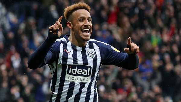 Callum Robinson celebrates his opening goal