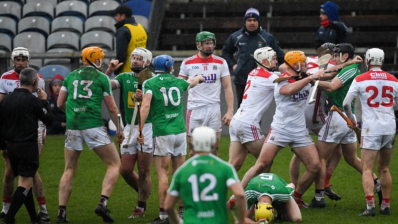 Both sides were reduced to 14 after a skirmish in the 55th minute