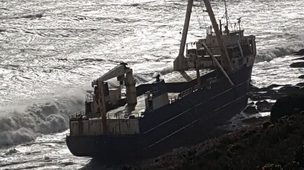It was deemed too dangerous to put anyone on board the vessel today