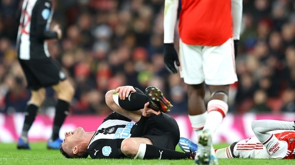 Ciaran Clark was replaced in the 83rd minute
