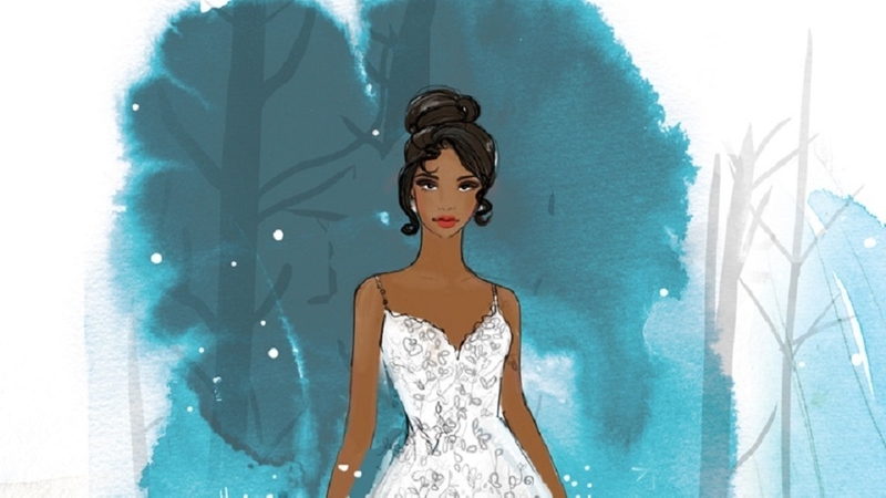 The collection features different styles and silhouettes in the style of characters including Ariel, Cinderella, Pocahontas and Tiana.