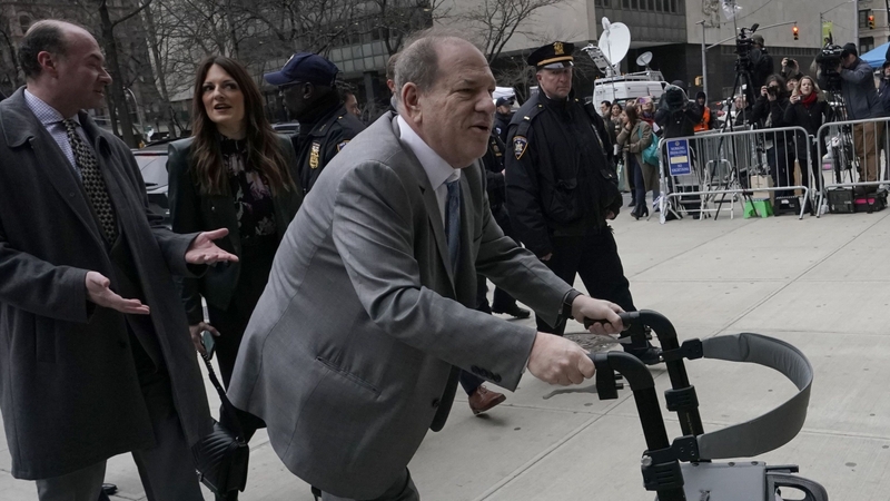 Harvey Weinstein arriving at the court in Manhattan