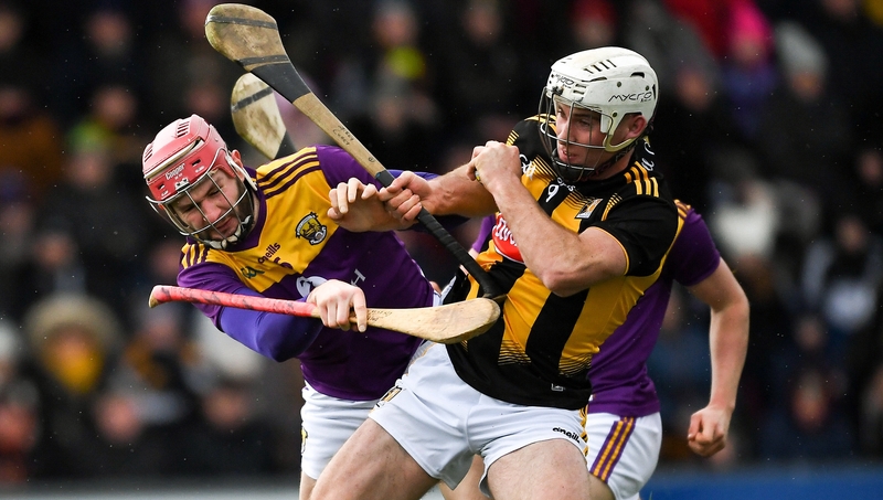 Michael Carey of Kilkenny and Paudie Foley of Wexford battling for possession last weekend